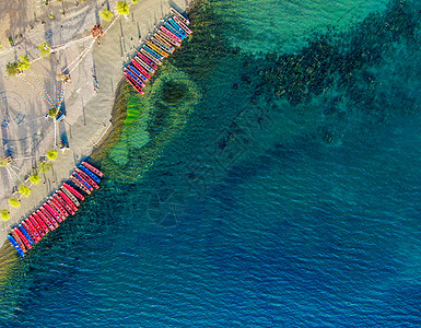 泸沽湖猪槽船泸沽湖湖边景色背景