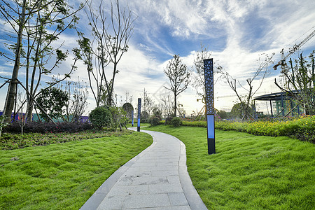 景观草地城市小区步道绿化小路步道环境环境图片背景
