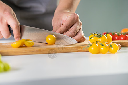 切圣女果小番茄背景图片
