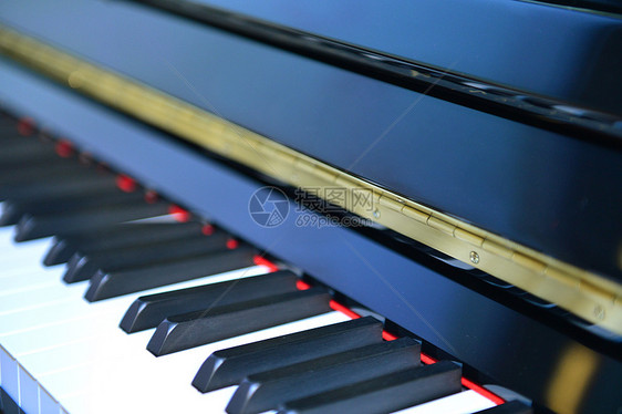 烤漆钢琴黑白键盘图片
