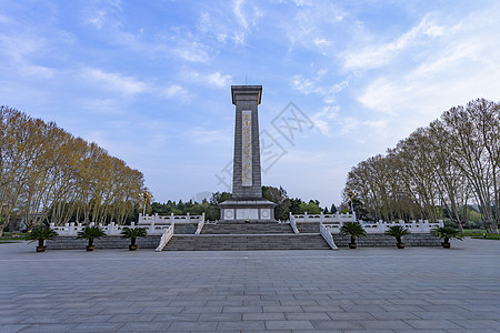 石家庄纪念碑石家庄华北烈士陵园背景