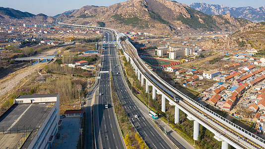 地铁广告青岛城市交通轻轨站背景