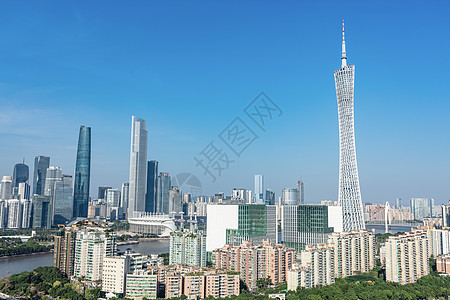 上海夜色广东省广州市地标小蛮腰背景