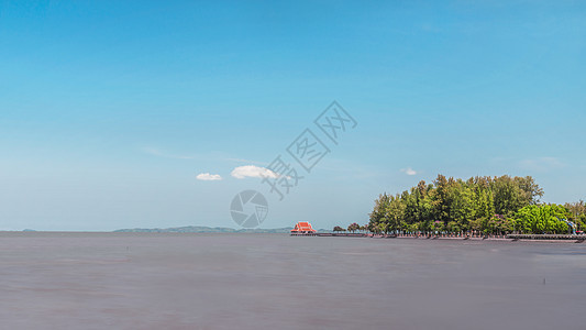 泰国最大湖泊宋卡湖自然景观实拍背景图片