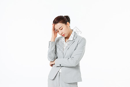 青年商务女性烦恼头疼图片素材