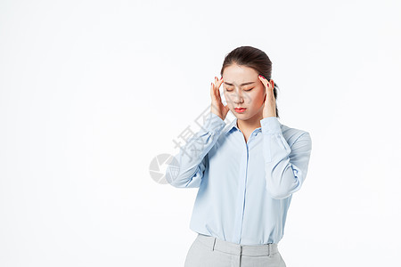 企业头疼青年商务女性烦恼头疼背景