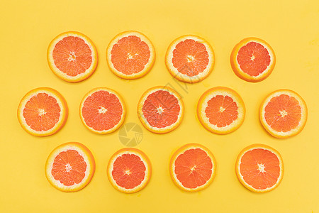新鲜橙子水果切片图片
