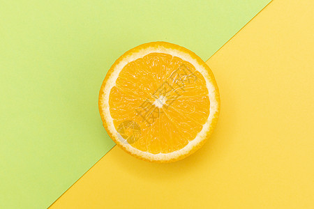 创意拼色橙子切片图片