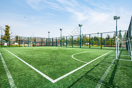 足球字体设计奥林奇克公园内的足球场背景