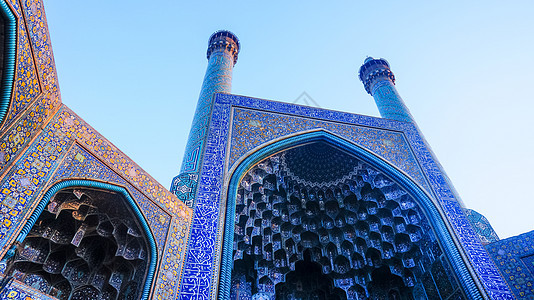 伊朗清真寺特写图片