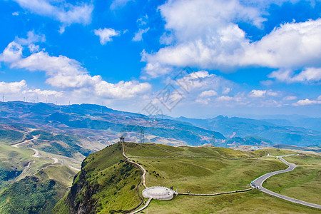 贵州山路贵州乌蒙大草原自然风光背景