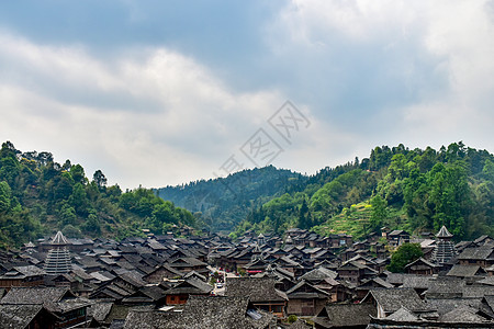 贵州小黄侗寨背景图片