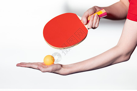 打乒乓球特写背景图片