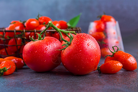 摘柿子西红柿和圣女果景物拍摄背景