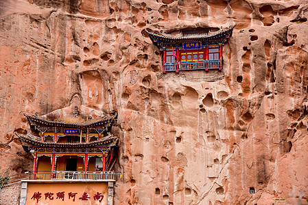 甘肃张掖马蹄寺风景区背景