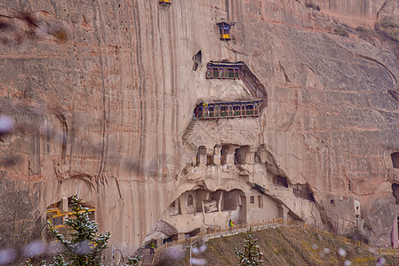 甘肃张掖马蹄寺风景区背景