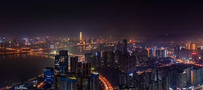 贵州夜景长沙夜晚全景图背景