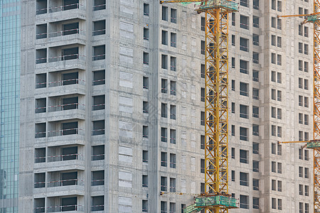 高层建筑施工特写图片