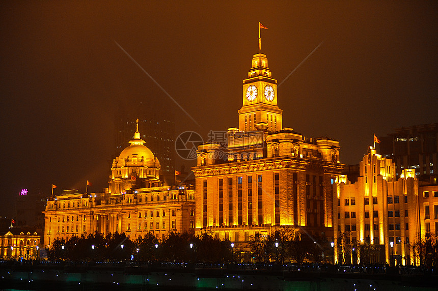 上海万国建筑群夜景图片