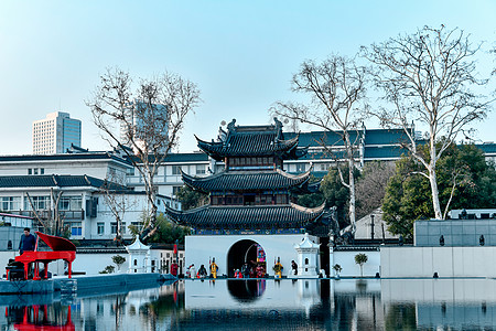 南京夫子庙秦淮河畔图片