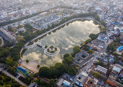 云南建水古城航拍背景