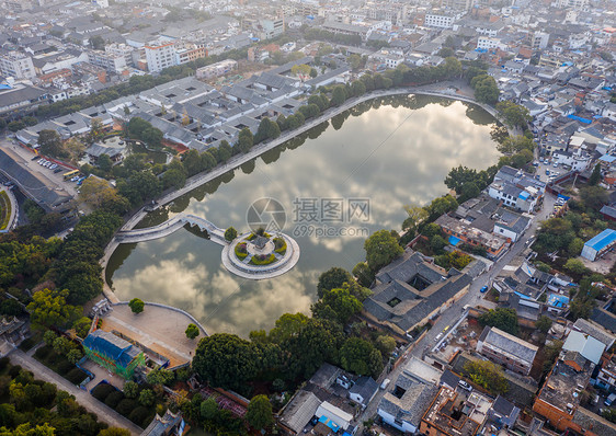 云南建水古城航拍图片