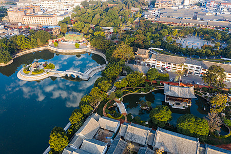 云南建水古城航拍背景