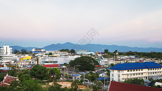 泰国南部董里城市全景图片