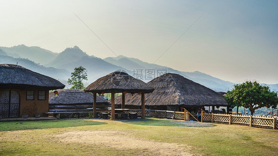 泰国北部拜县山地山村图片