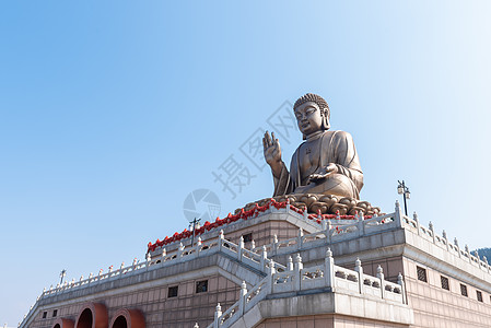 山东烟台南山大佛背景