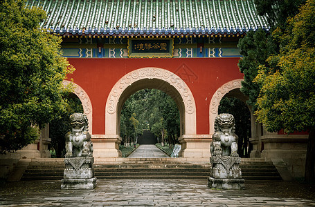 南京旅游景点灵谷寺传统建筑寺庙图片