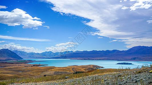 新西兰特卡波湖自驾风光背景图片