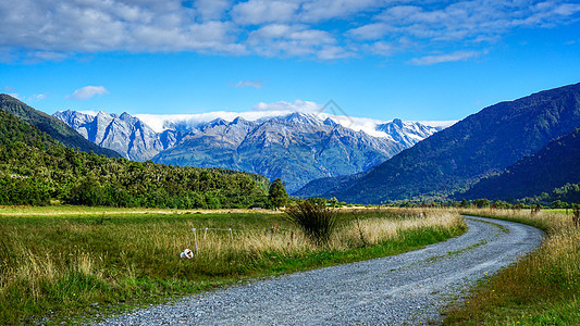 新西兰自驾山路风光图片
