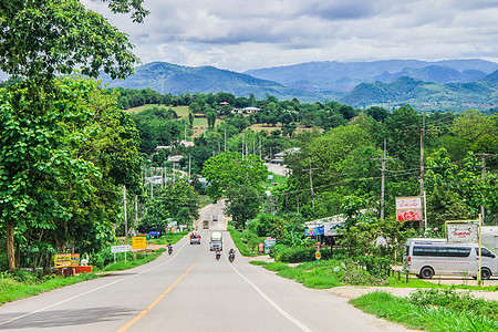 泰国拜县道路背景图片