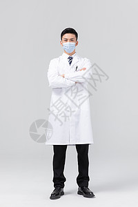 戴口罩戴男性医生形象图片