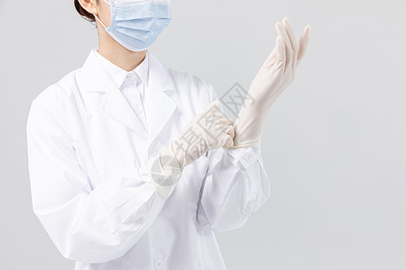 戴手套的女医生形象图片