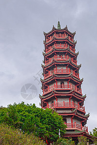 南沙湿地广州市南沙天后宫南岭塔背景