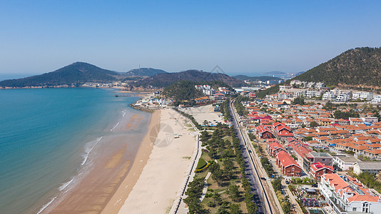 青岛崂山东麦窑村风光海边风景背景