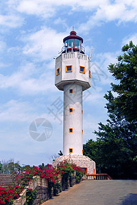 涠洲岛特点建筑灯塔背景图片