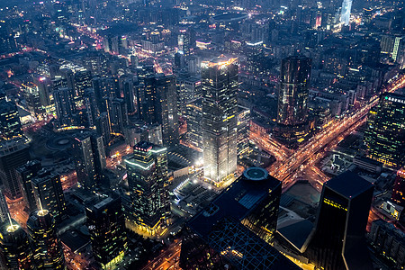 北京东三环国贸夜景图片
