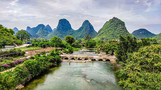 广西阳朔风光背景图片