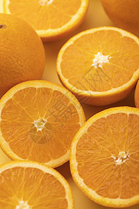 新鲜橙子切片图片