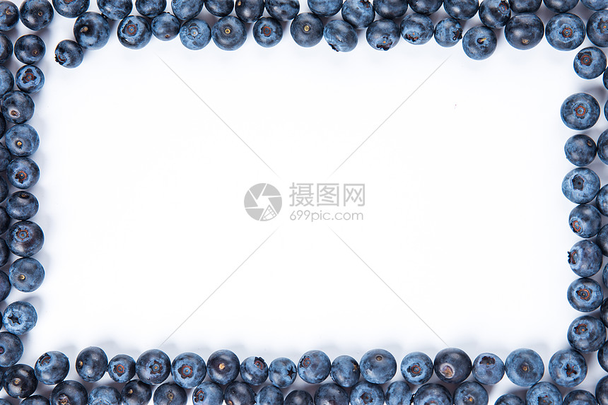 蓝莓边框图片