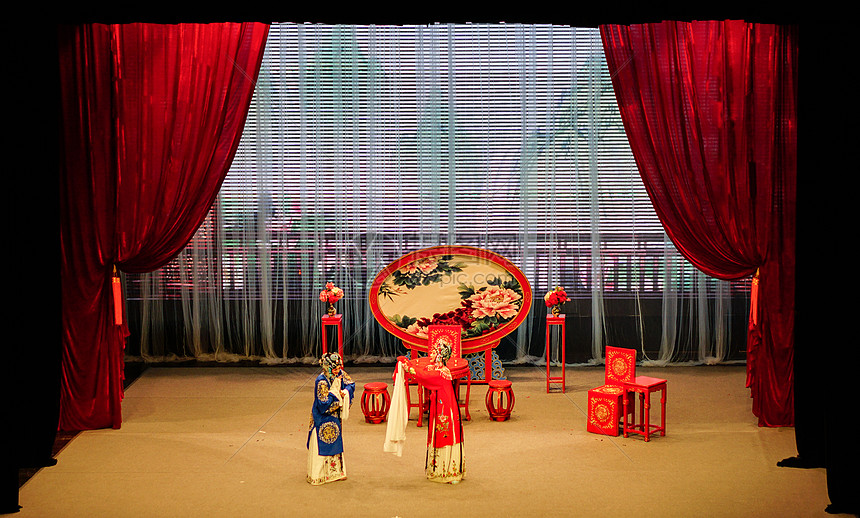 室内戏台中国戏曲越剧舞台