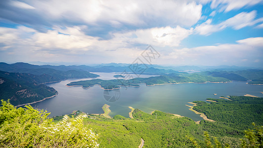 桓仁五女山东北辽宁桓仁水库自然风景区背景