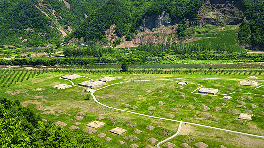 东方金字塔世界遗产高句丽遗址文化景区背景