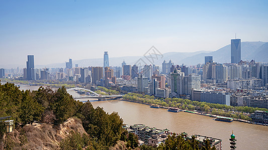 甘肃城市甘肃兰州城市中心CBD背景