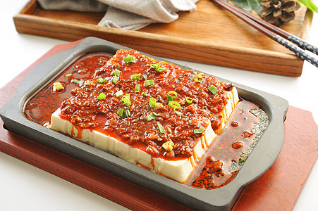 韩式嫩豆腐背景图片