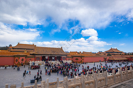 北京故宫古式建筑背景图片