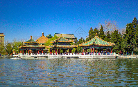 北京北海公园背景图片
